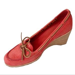 Timberland Suede Wedge Boat Deck Nautical Shoes 7M